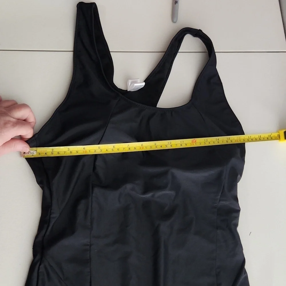 Zeraca Womens Swimsuit Shorts Size L One Piece Black Size 12 TO 14